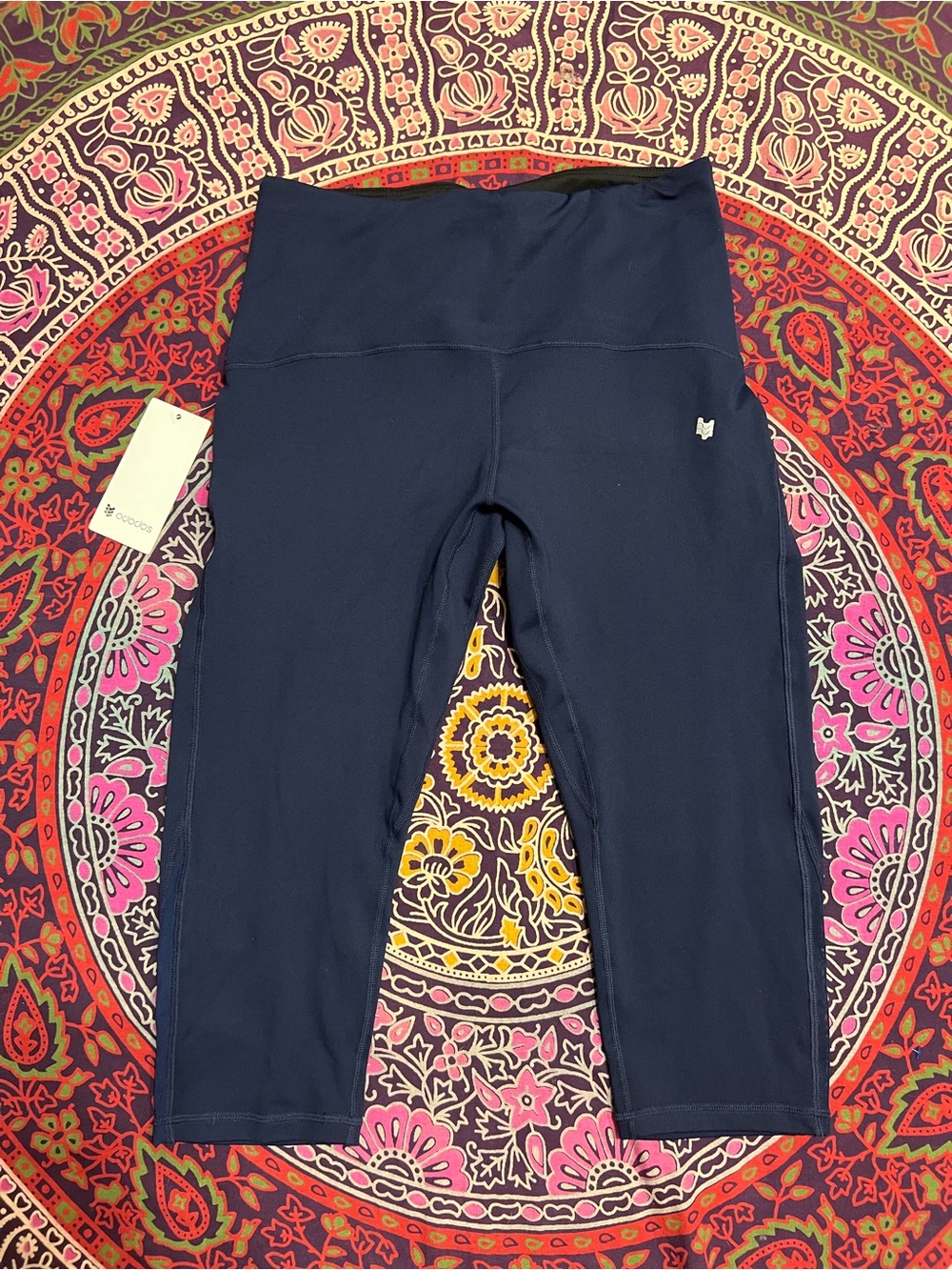 Ododos size size L Navy Legging Shorts High Waisted Running Pocket Athletic Pant